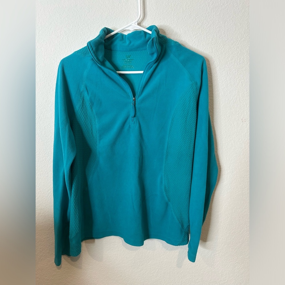 Teal sweater. Unknown size (maybe S/M).